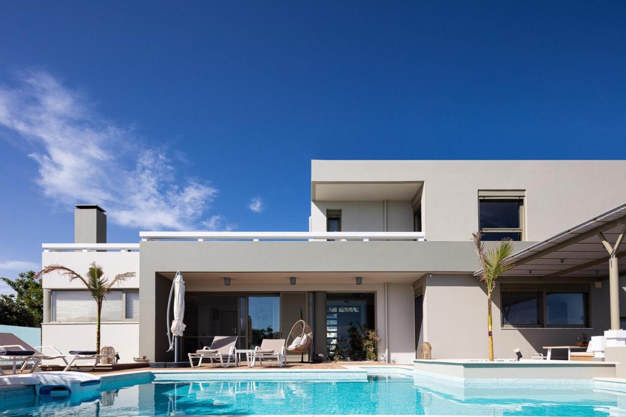 Rizes Villa With Jacuzzi & Heated Pool Agia Triada Buitenkant foto