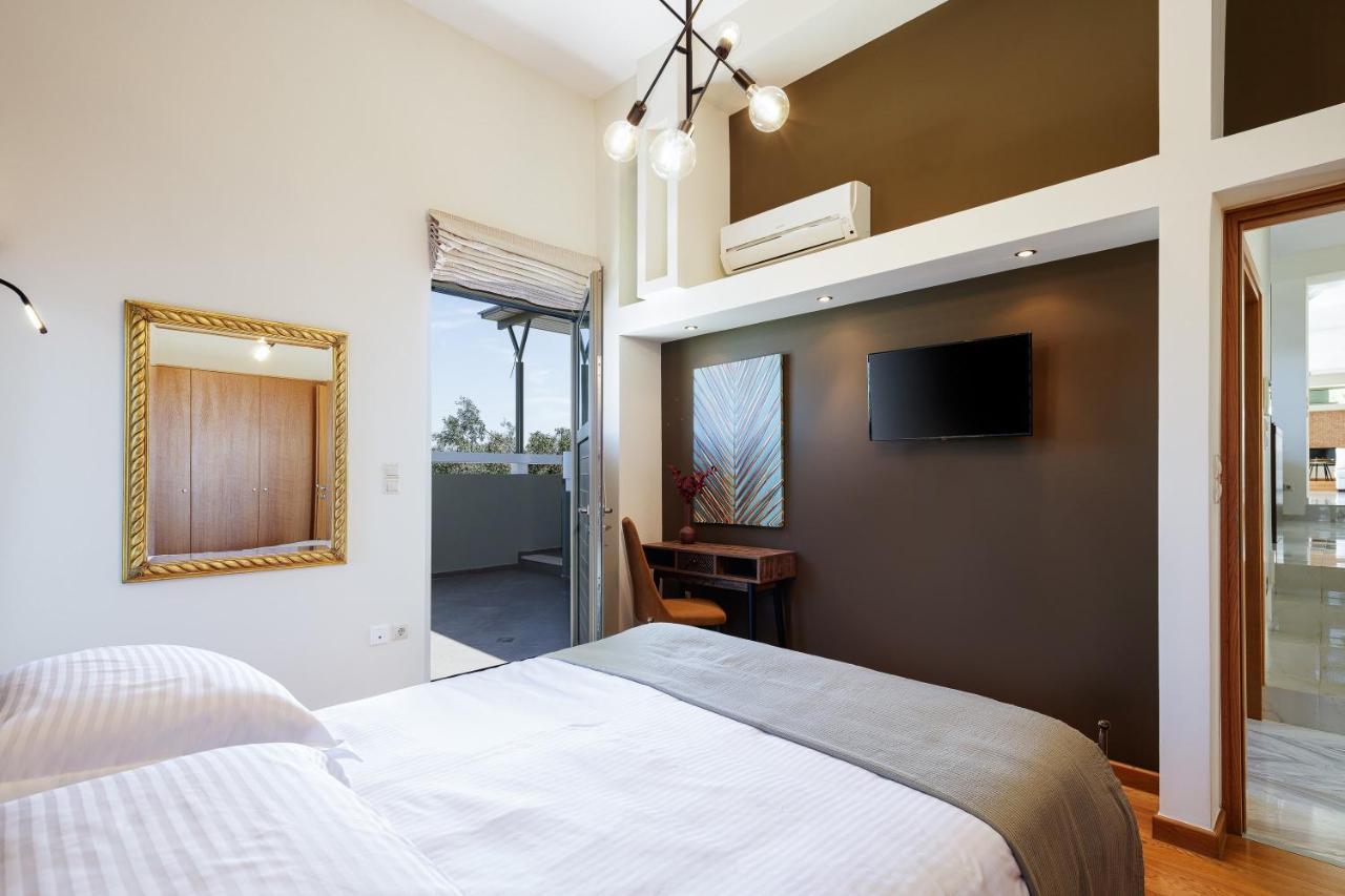 Rizes Villa With Jacuzzi & Heated Pool Agia Triada Buitenkant foto