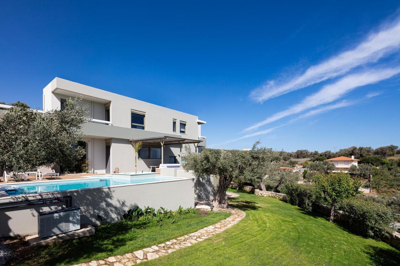 Rizes Villa With Jacuzzi & Heated Pool Agia Triada Buitenkant foto