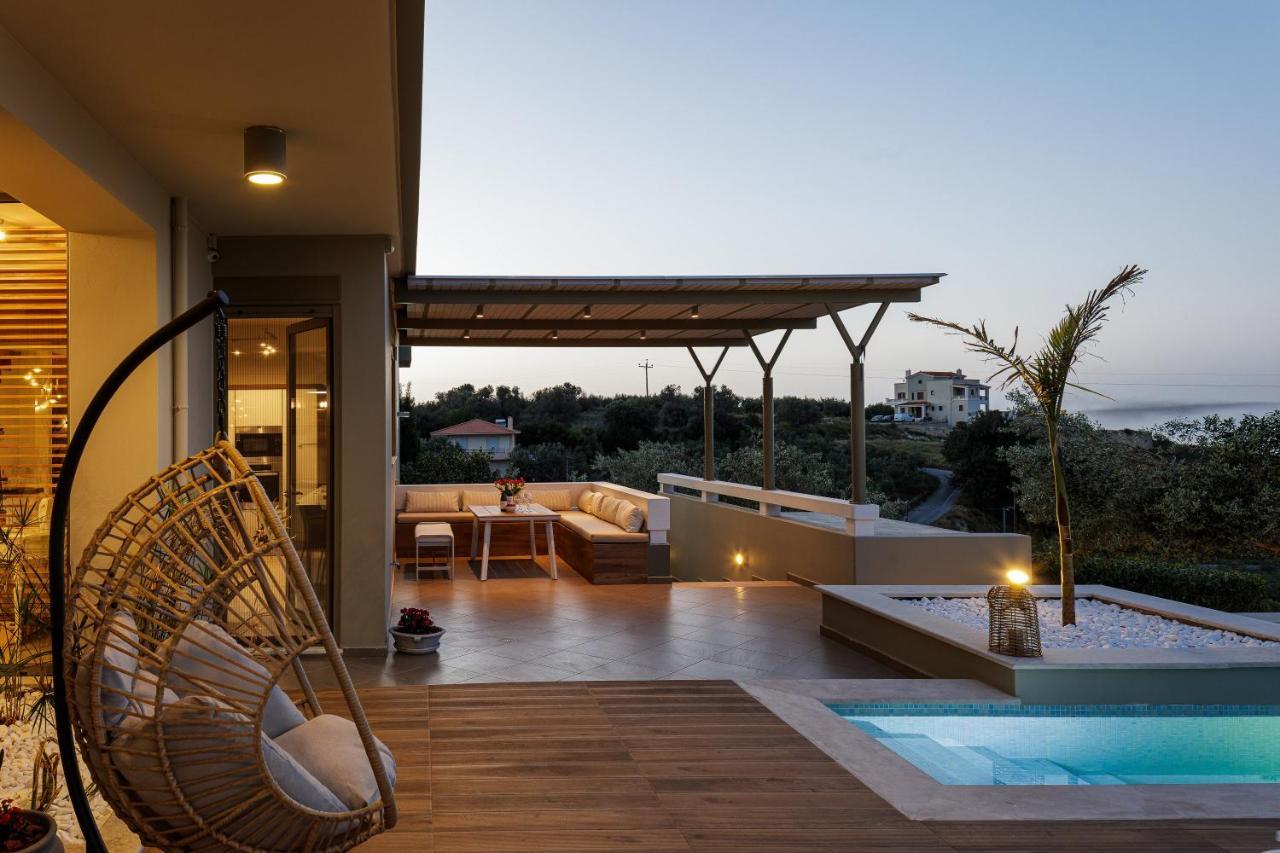 Rizes Villa With Jacuzzi & Heated Pool Agia Triada Buitenkant foto