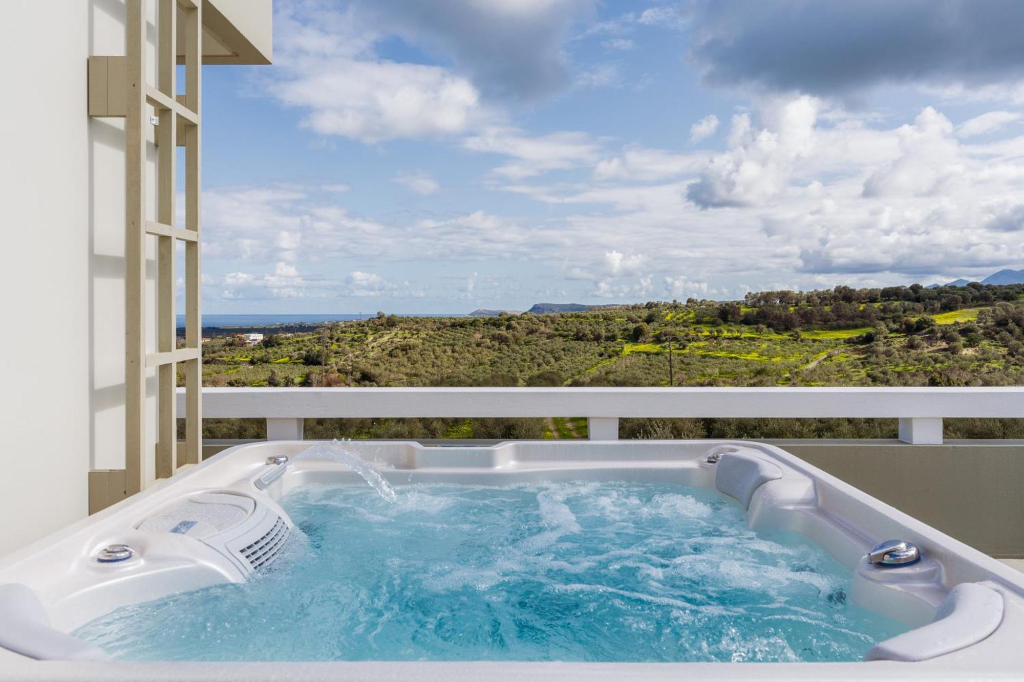 Rizes Villa With Jacuzzi & Heated Pool Agia Triada Buitenkant foto