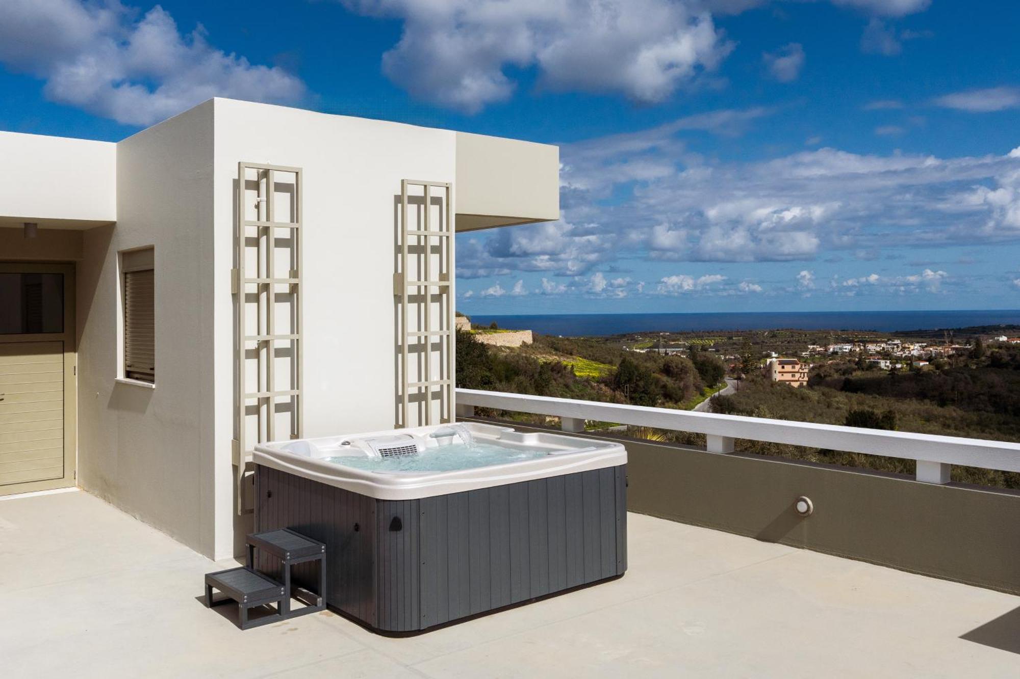 Rizes Villa With Jacuzzi & Heated Pool Agia Triada Buitenkant foto